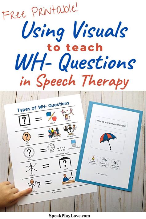 Using Visuals To Teach Wh Questions Free Wh Question Visual Chart Artofit