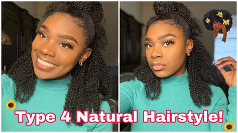 Type 4 Natural Hairstyle 4a 4b 4c Protectivestyle Youtube