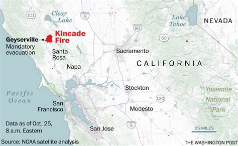 Kincade Fire Map Of Burned Area