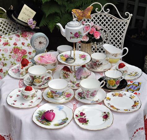 Maybe you would like to learn more about one of these? Vintage mismatched china tea set for a Mad Tea Party | Flickr