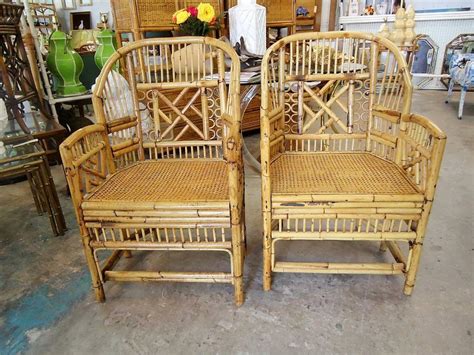 Pair Of Bamboo Brighton Style Chairs Bamboo Outdoor Outdoor