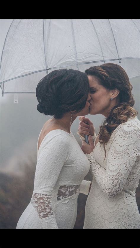 Kiss Me Under The Rain Lesbian Love Lesbian Bride Cute Lesbian