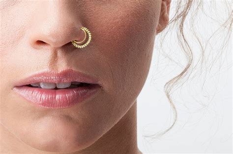 Tribal Nose Ring Indian Nose Ring Gold Nose Ring Solid Gold Etsy