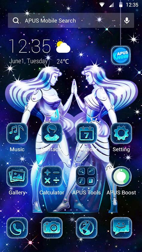 Blue Gemini Constellation Theme And Wallpaper Cho Android Tải Về Apk