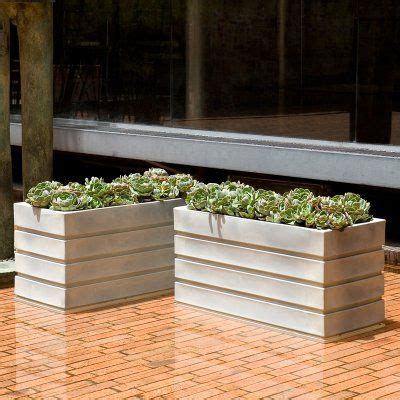 Our selection of outdoor planters and pots keep outdoor spaces looking fresh & vibrant. Rectangle Resin Ellis Planter | Rectangular planters ...