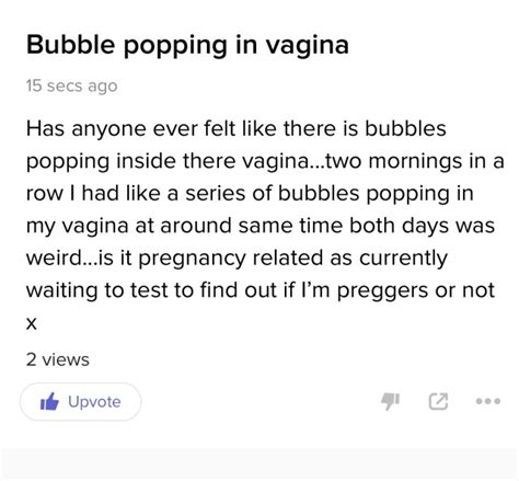 Bubbles Popping Inside Vagina Glow Community