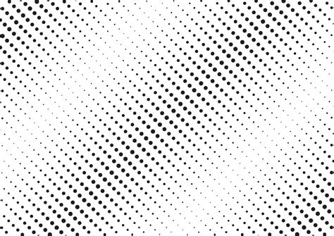 Abstract Black Diagonal Halftone Pattern On White Background Dotted Texture Vector Art
