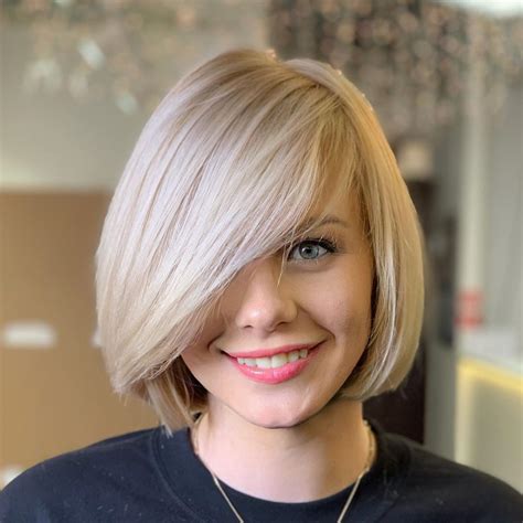 Astonishing Chin Length Bob With Bangs Png Galhairs