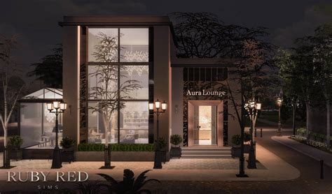 Sims 4 Aura Lounge Cc Set At Ruby Red The Sims Book
