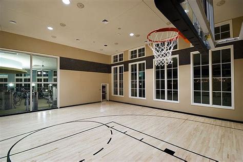 The Court Home Basketball Court Basketball Room Indoor Basketball Court