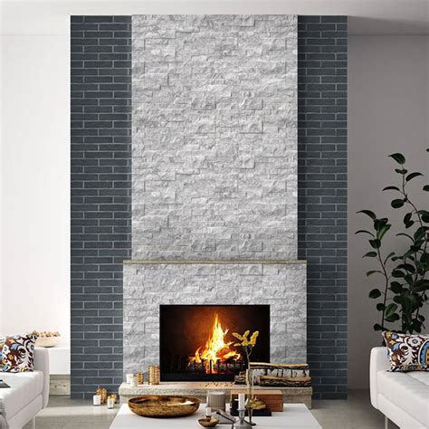 Rockmount Arabescato Carrara Marble Stacked Stone Ledger Panels