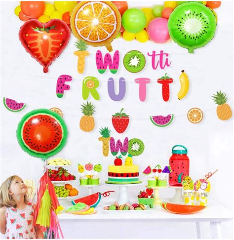 Twotti Frutti Birthday Decorations Set Tutti Frutti Theme Etsy