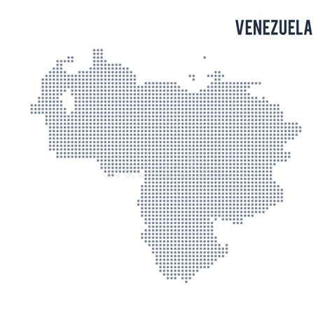 Vector Dotted Map Of Venezuela Isolated On White Background Stock
