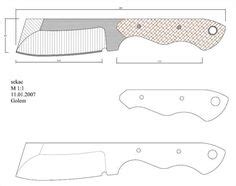 Free knife design template of japanese kitchen knives, western chef knives, and outdoor utility knives. Printable Knife Templates | Homemade Knife Template ...