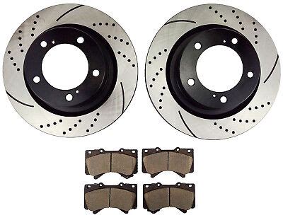 Front Brake Rotors and Ceramic Pads for 2007 2008 2009 2010 - 2017