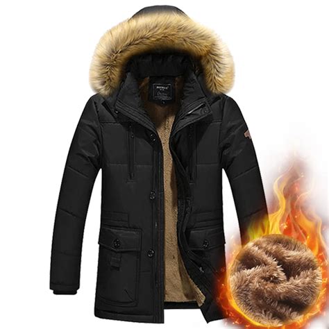 nice winter men jackets thick warm plus size 4xl casual add wool hooded fur collar parkas new