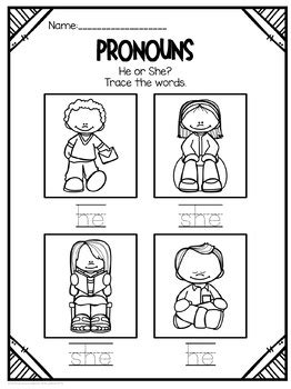 Students should select tests that suit them to practice in terms of the test structure and their comfort to prepare and perform for the same.this website gives you the opportunity for downloading free resources and make practice on ielts,toefl,pte. Pronouns (He/She) Worksheets by Teaching Sensory Explorers | TpT