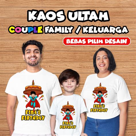 kaos Ulang Tahun (Gambar dan Tulisan bisa Custom) - Akucetak.id