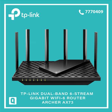 Tp Link Dual Band 6 Stream Gigabit Wifi 6 Router Archer Ax73 Call