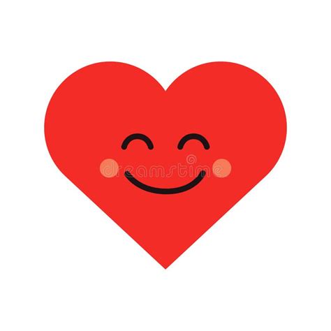 Emoji Lindo Del Corazón Icono Sonriente De La Cara Ilustración Del