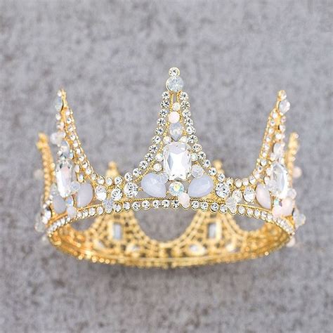 Royal Crystal Gold Alloy Wedding Bridal Tiara Crown Bridal Tiara