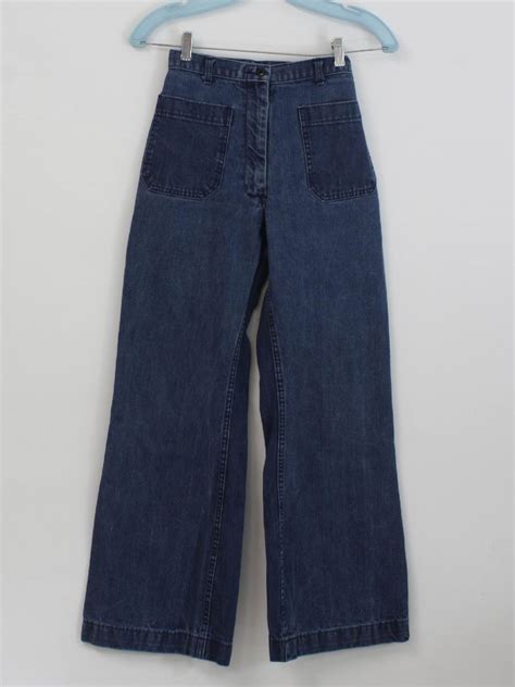 Retro 70s Bellbottom Pants 70s Coastal Industries Womens Faded Blue