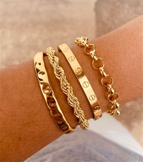 Pulseiras Douradas Avulsas Semijoias Gold Bracelet Bracelets Jewelry Fashion Moda Jewlery
