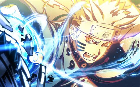 Naruto Uzumaki Blue Neon Lights Battle Manga Artwork Naruto