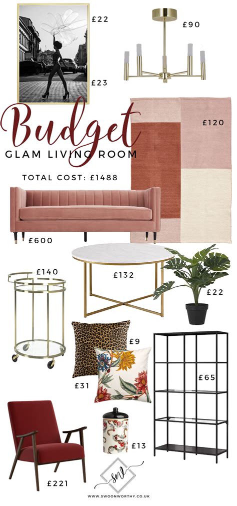 1 Glam Living Room - 3 Different Budgets - Swoon Worthy
