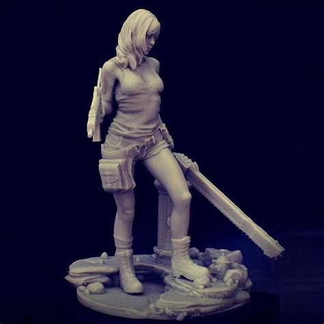124 Scale Unpainted Resin Figure Fantasy Female Warrior Gk Model Kits