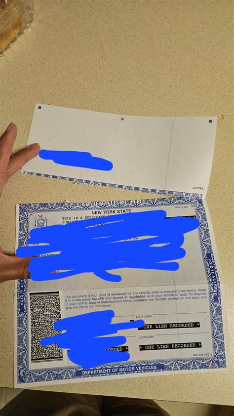 Torn title NYS : r/DMV