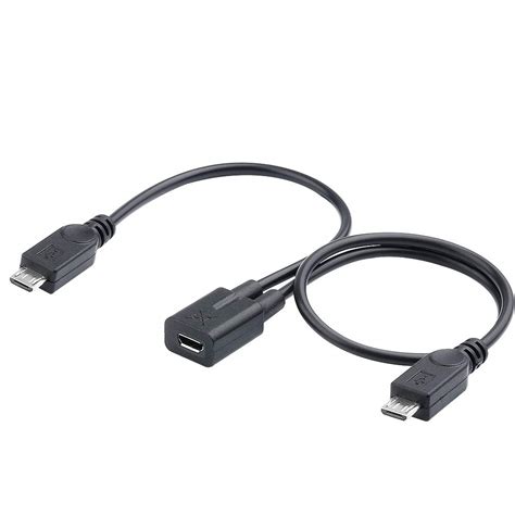 Electop Micro Usb Female To 2 Micro Usb Male Splitter Cable Amazonca