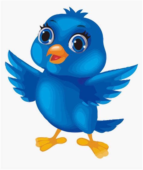 Transparent Cartoon Clipart Cute Blue Bird Clipart Hd Png Download