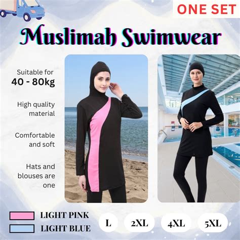 Baju Berenang Baju Mandi Muslimah Muslim Women Swimwear Swimming Suit