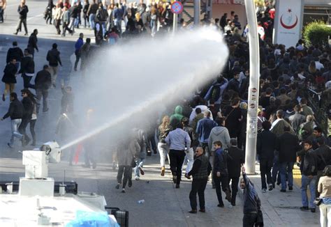 Riot Police Fire Water Cannons At Protesters In Turkey Nbc News