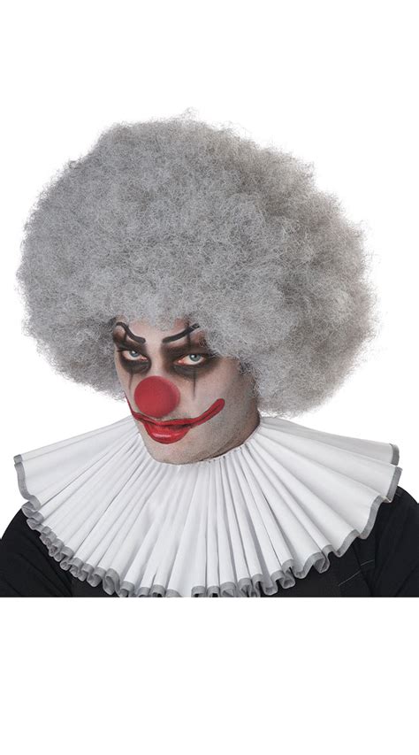Gray Jumbo Clown Wig Gray Clown Afro Wig