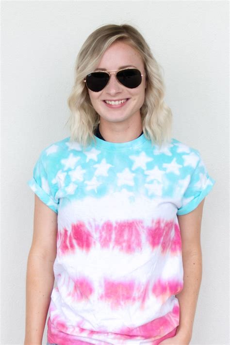 Take the clothing out of the solution. DIY American Flag Tie-Dye Shirt