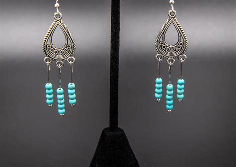 Turquoise Chandelier Earrings Etsy