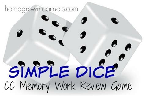 Simple Dice: Classical Conversations Memory Work Review Game Memory