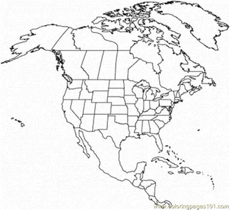 Coloring Pages North America Education Maps Free Printable
