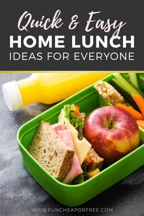 Quick And Easy Lunch Ideas For Home Fun Cheap Or Free