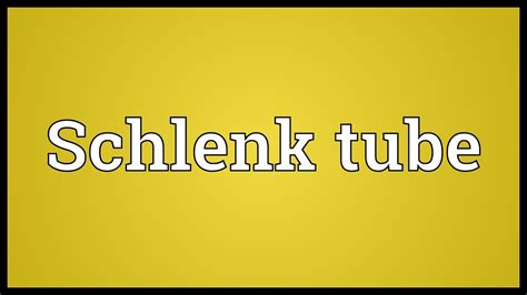 The federal securities laws require the notice to be filed by companies that have sold securities without registration under the securities act of 1933 in an offering made under rule 504 or 506 of regulation d or section 4(a)(5) of the securities act. Schlenk tube Meaning - YouTube