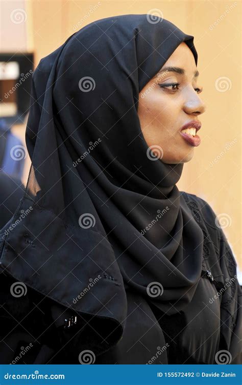 Portrait Of A Beautiful Arabian Woman Wearing Hijab Arabian