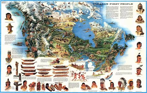 The First Nations Of Canada Illustrated Map 2500 × 1587 Rcanada