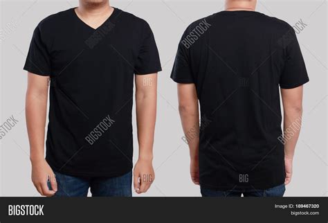 Black T Shirt Mockup Front And Back Sedang