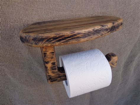Wooden Toilet Paper Holder Rustic Wood Paper Holder Wooden