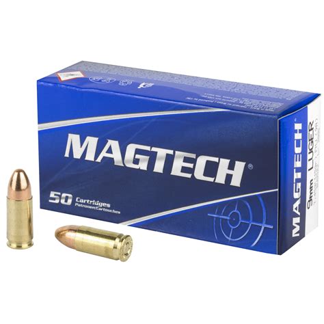 Magtech 9mm Ammunition 115gr Fmj 50 Rd Box 9a City Arsenal