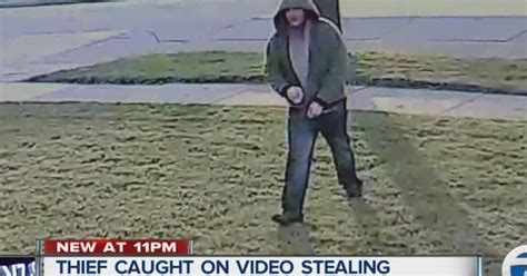 Thief Caught Taking Package Off Warren Porch