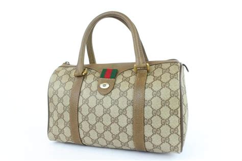 Gucci Boston Supreme Sherry Monogram Web 1gj1110 Brown Coated Canvas