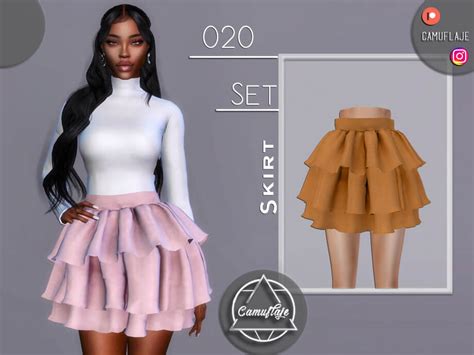 Sims 4 Set 020 Skirt By Camuflaje At Tsr The Sims Book